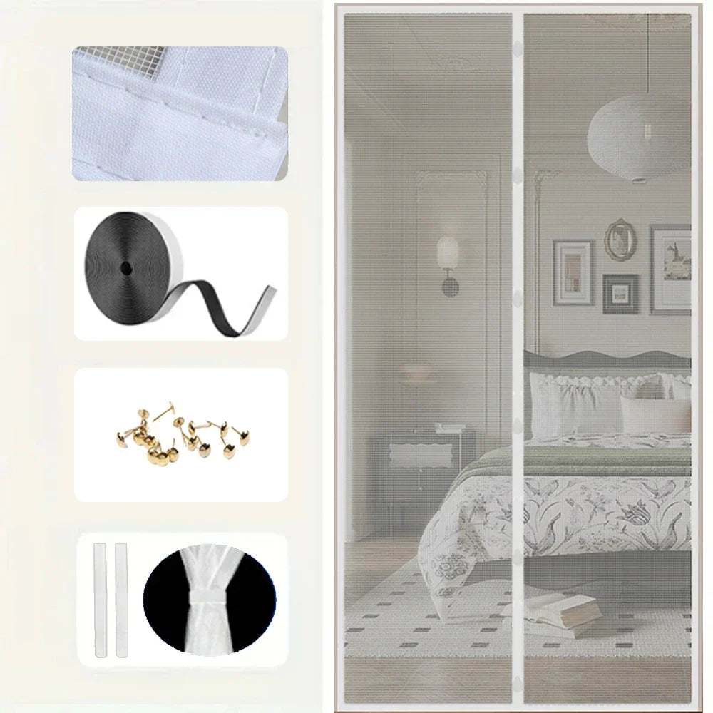 Rideaux aimantés : installation rapide, pratique et fermeture instantanée