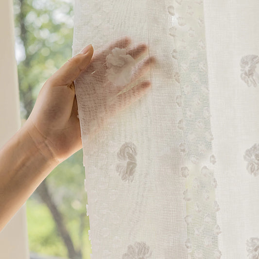 Rideaux transparents en Voile blanc
