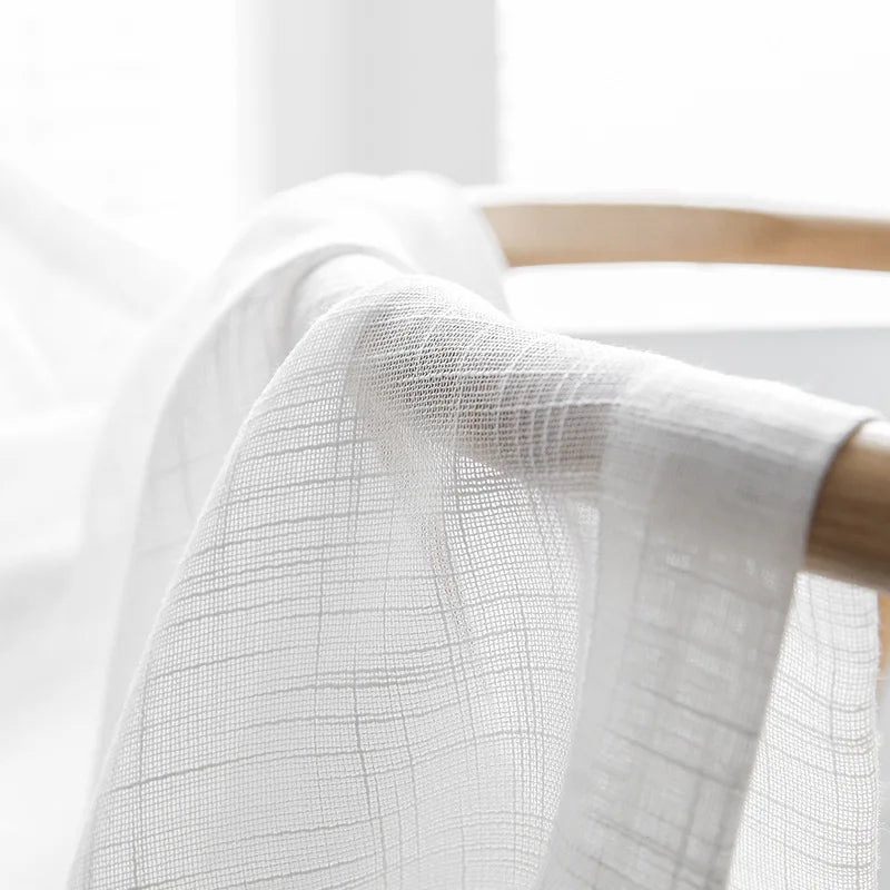 Rideaux transparents en tulle blanc