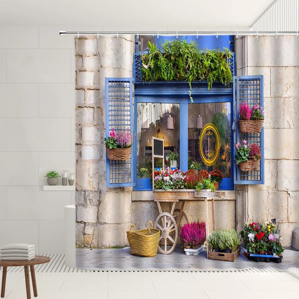 Rideaux design pour salons et douches fleur