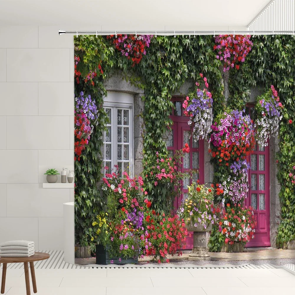 Rideaux design pour salons et douches fleures