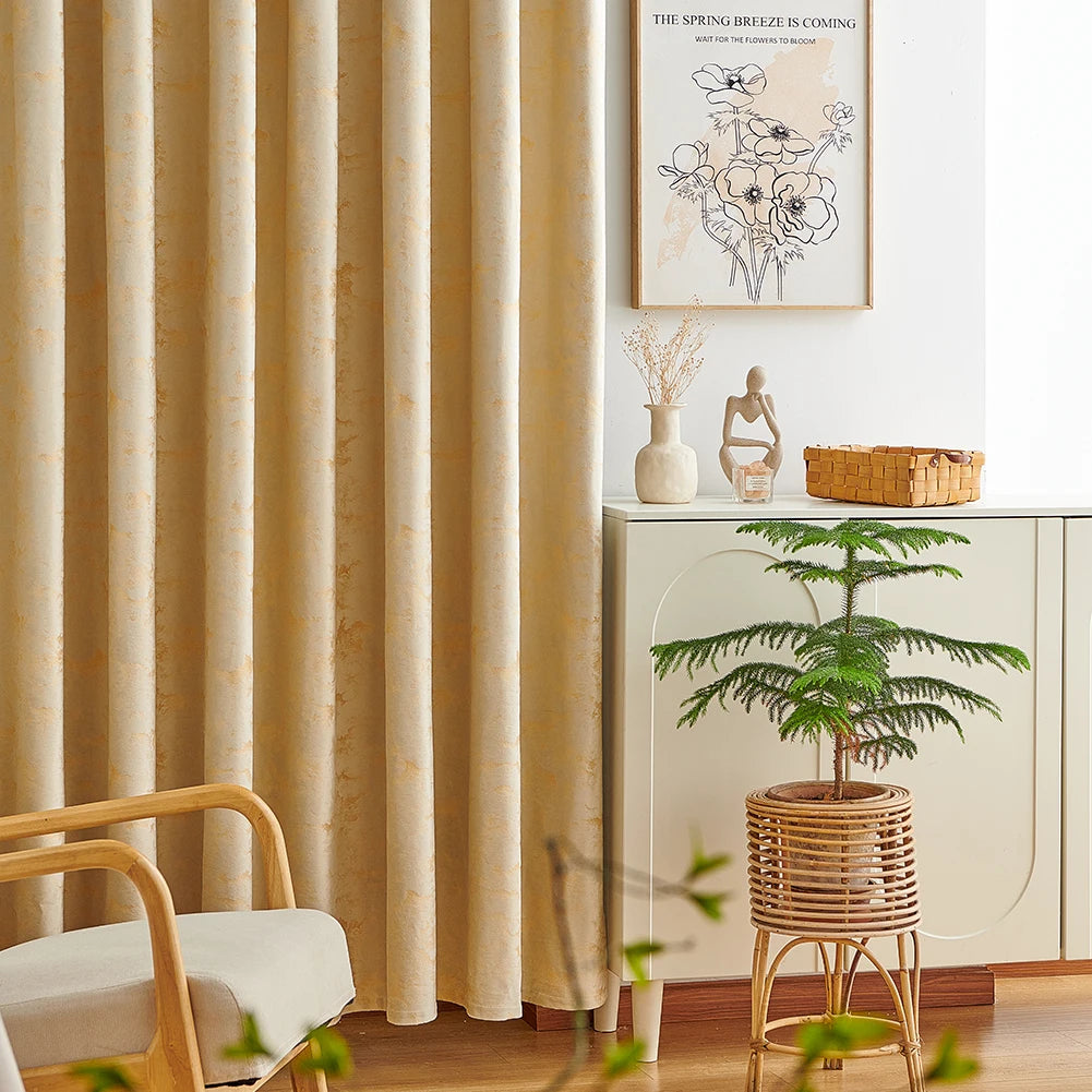 Rideaux en velours estampage