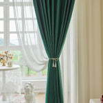 Rideaux en velours vert moderne - Vignette | PRESTIGE RIDEAUX