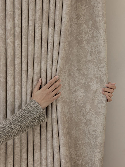 Rideaux occultants en velours de laine