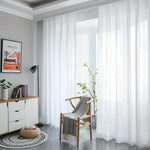 Rideaux transparent en tulle blanc - Vignette | PRESTIGE RIDEAUX