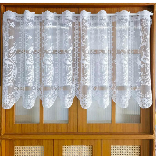 Rideau de cuisine court et transparent
