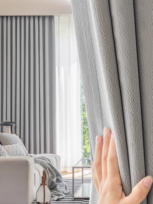 Rideaux en velours feuille de pin