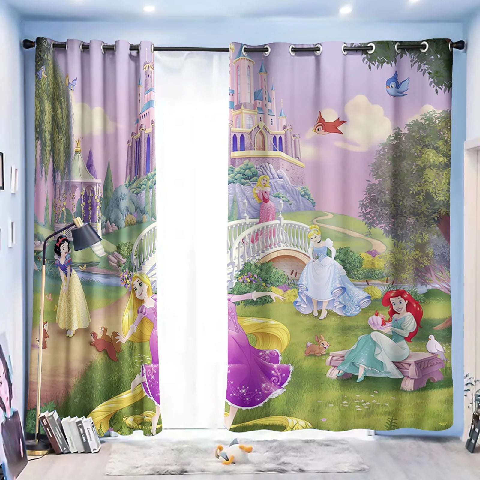 rideau Barbie princesse château rose