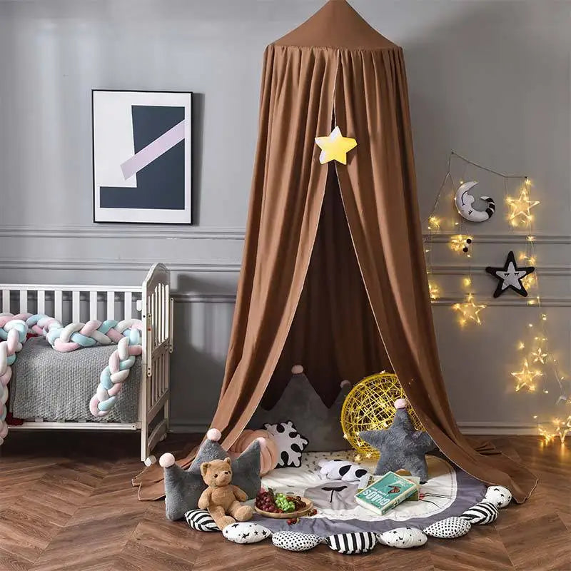 rideau de lit à baldaquin enfants kaki