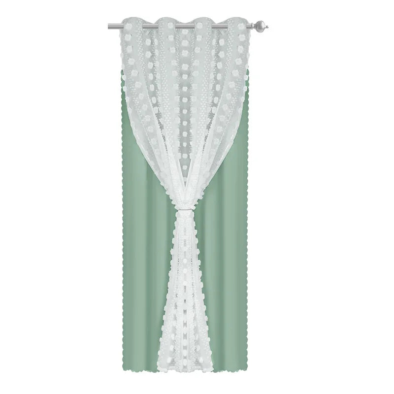 rideau double face vert