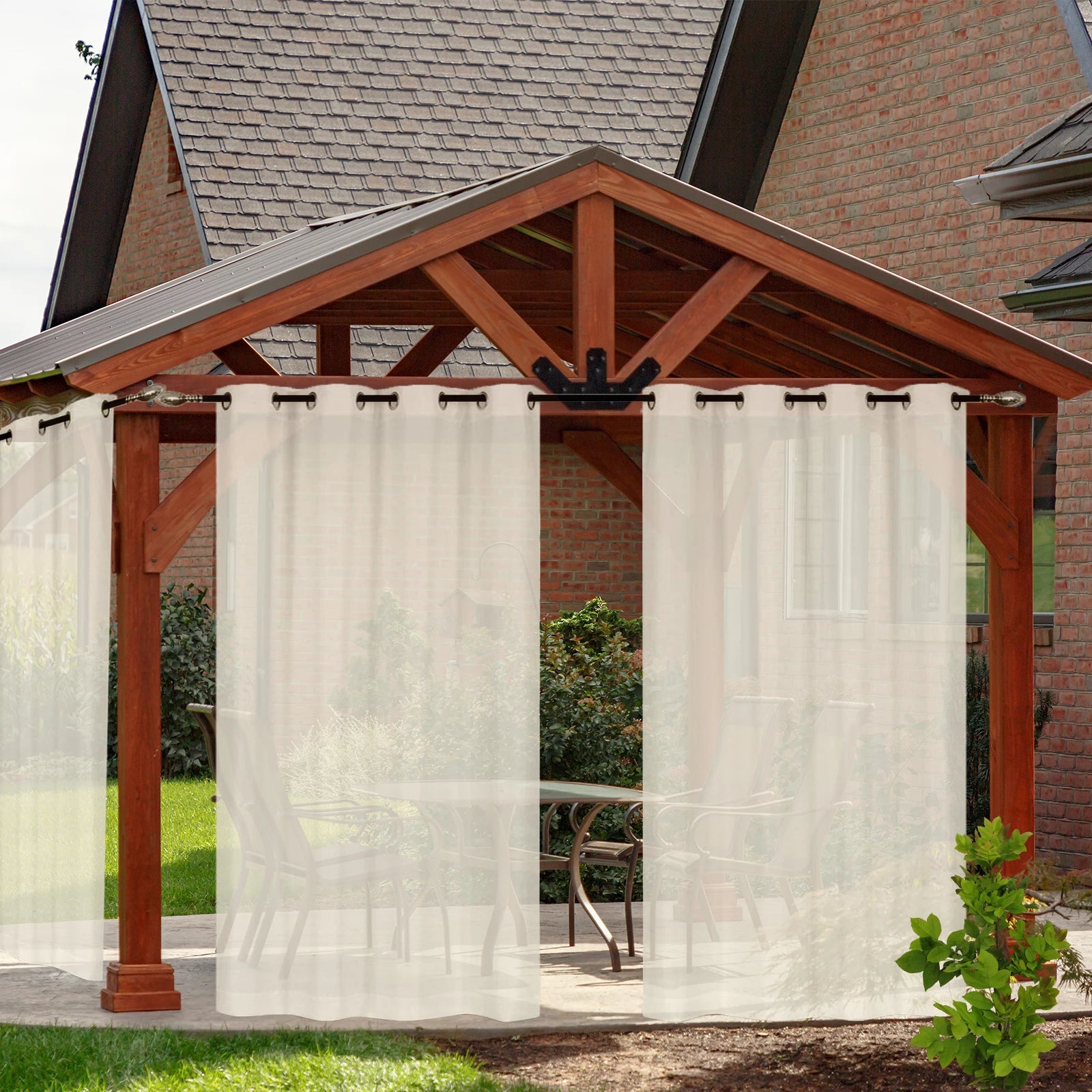 rideau extérieur étanche beige