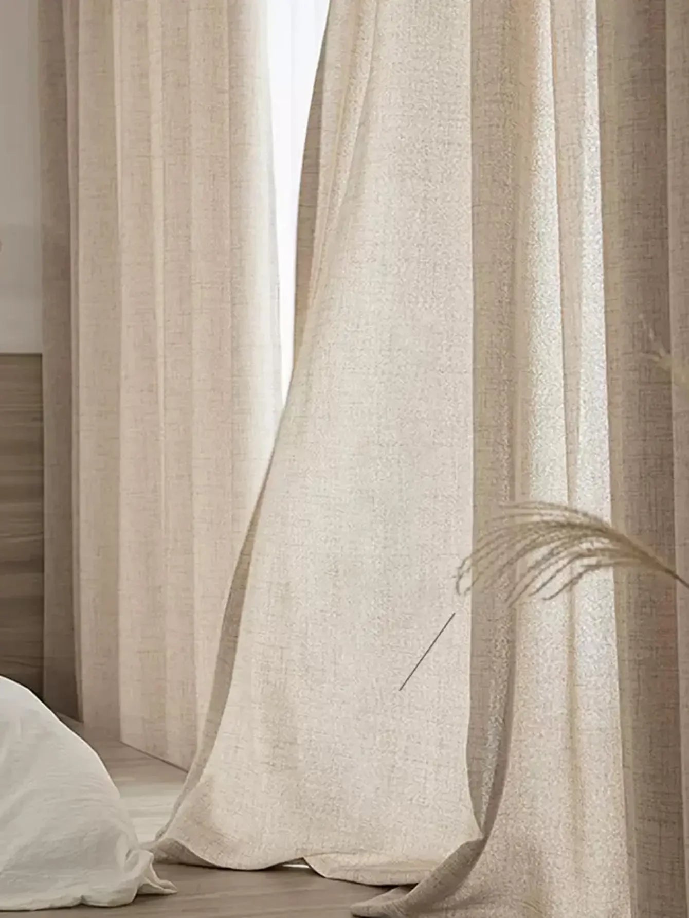 rideau lin naturel tissu