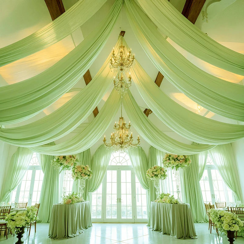 rideau mariage vert lemon