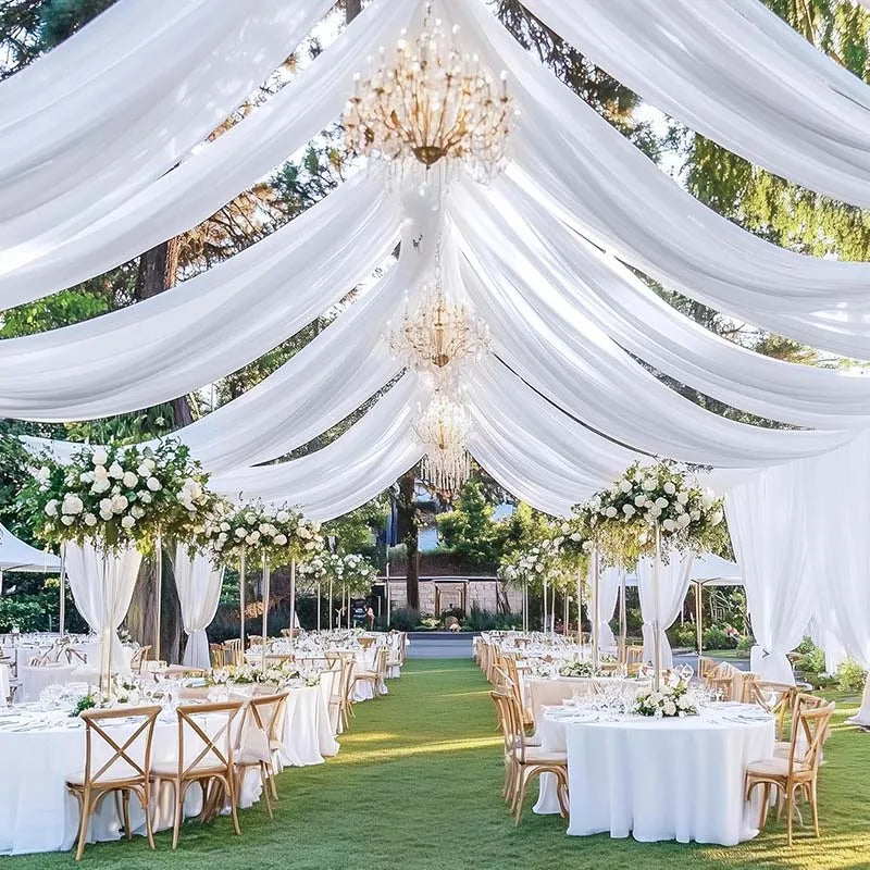 rideau mariage voile blanc