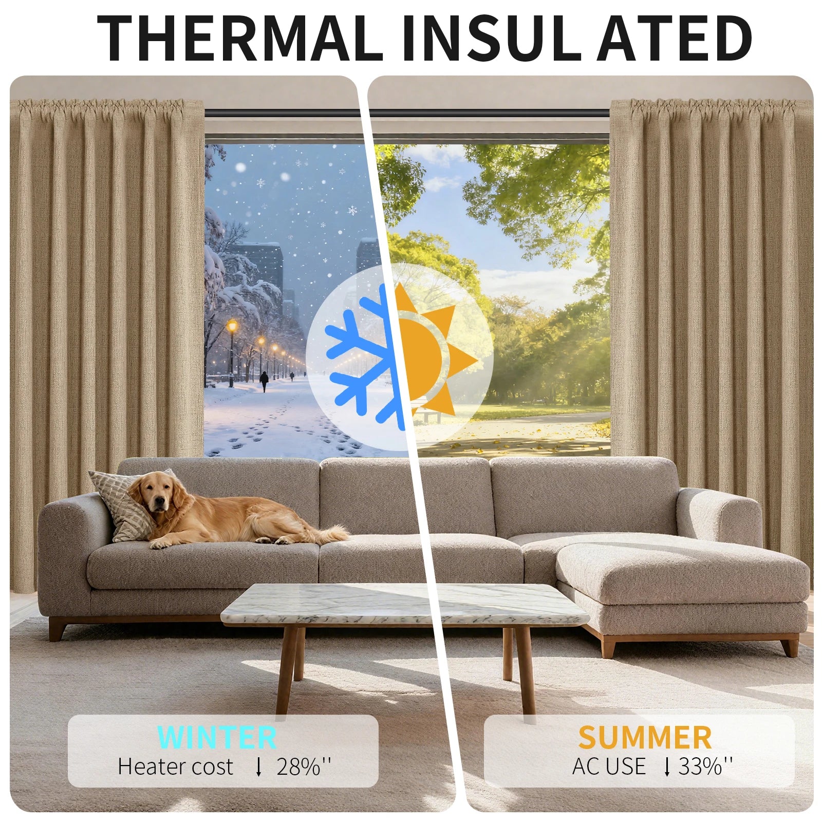 rideau occultant taupe occultant et thermique