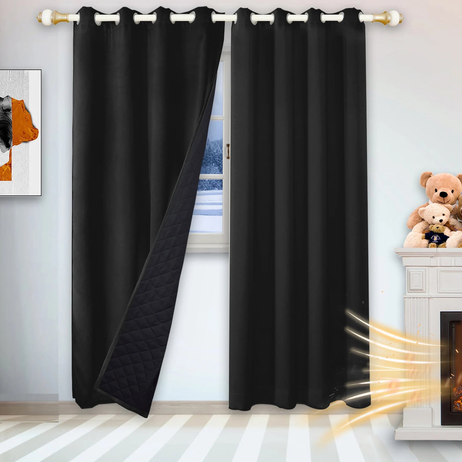 rideau occultant thermique noir