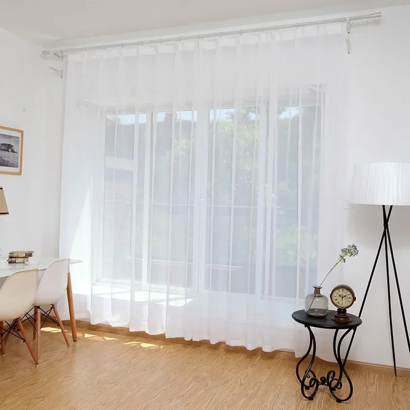 rideau voilage blanc voile chambre