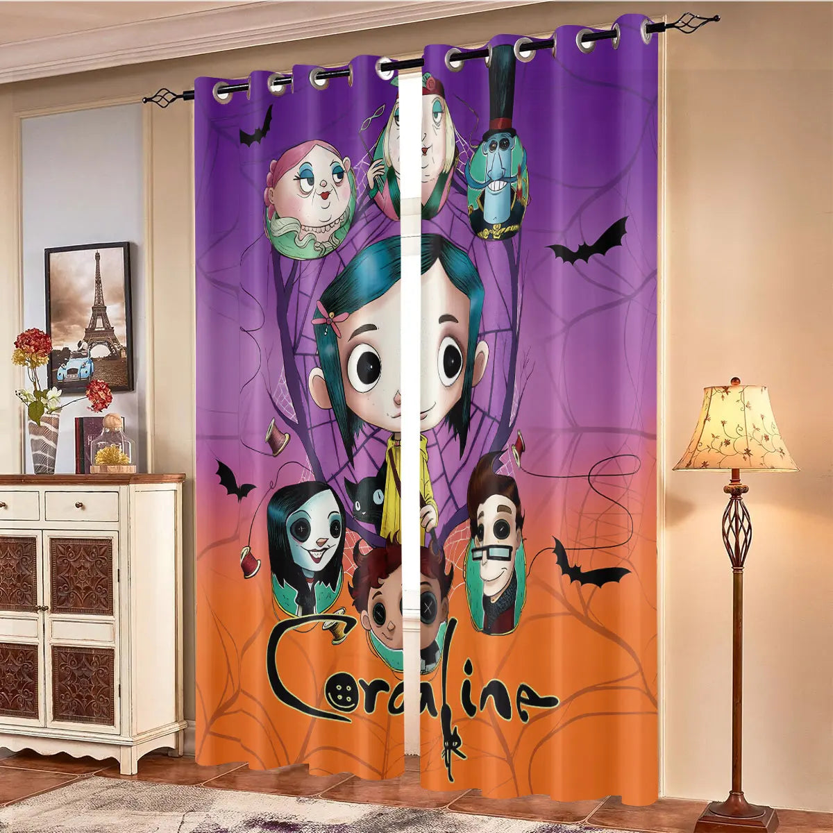 rideaux enfants Disney salon