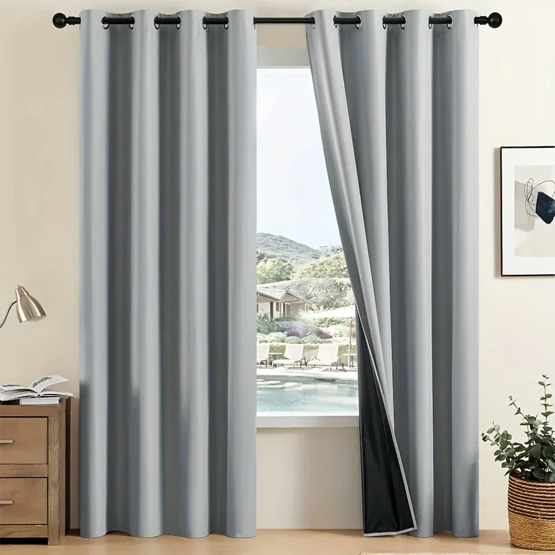 rideaux gris