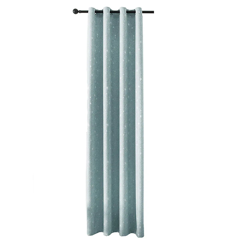 rideaux à œillets tissu bleu ciel