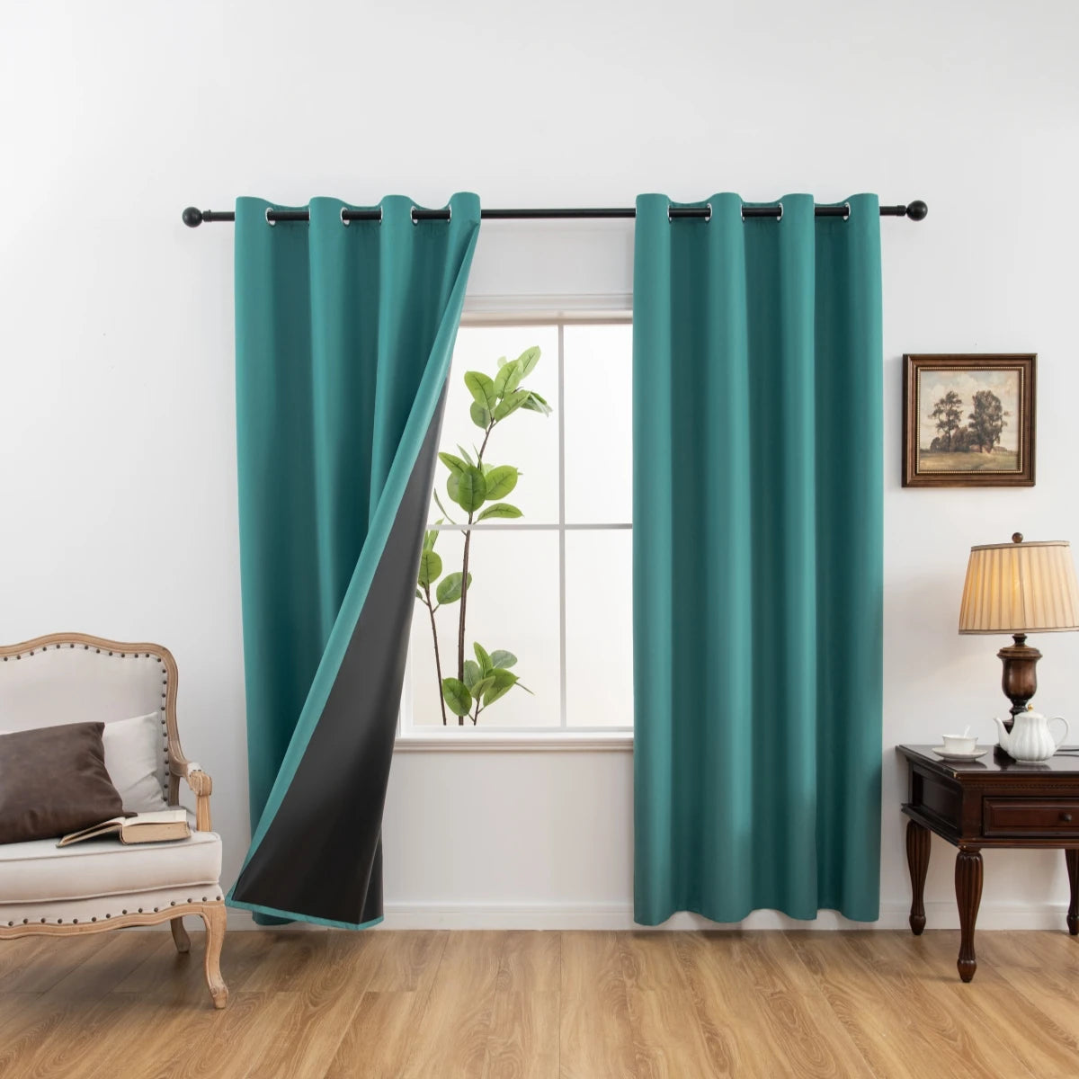 rideaux vert