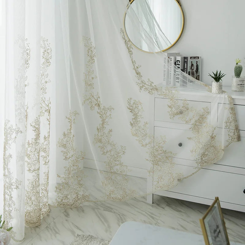 voile a motif fleur