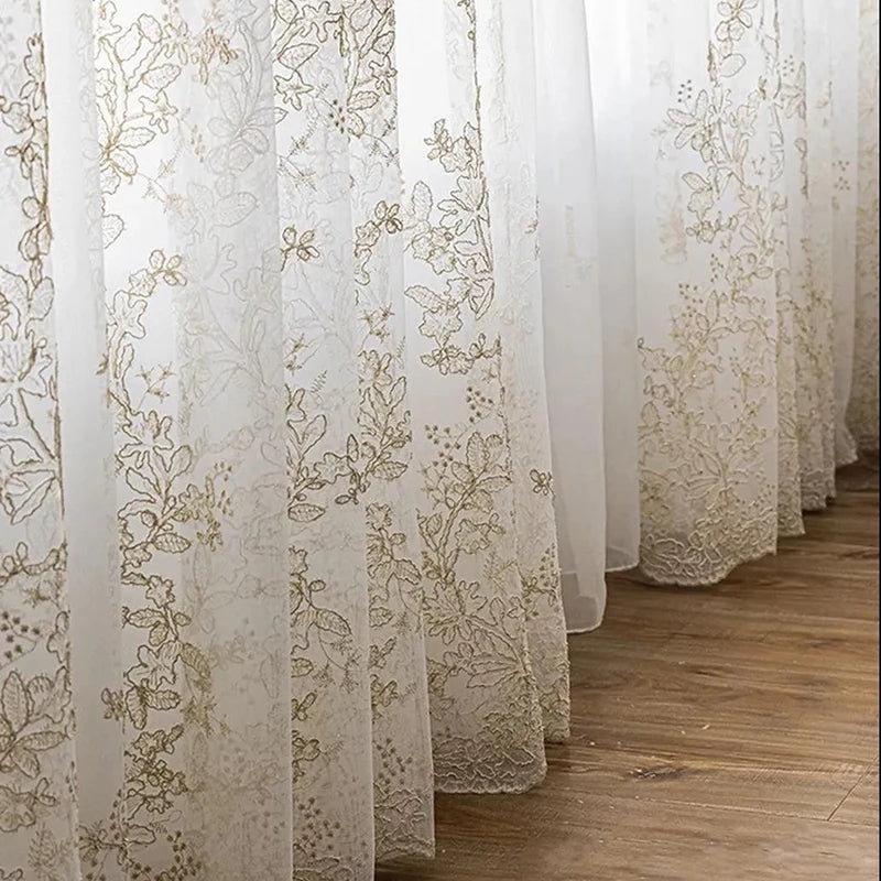 voile a motif fleuri