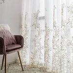 Rideau avec broderies de fleure - Vignette | PRESTIGE RIDEAUX