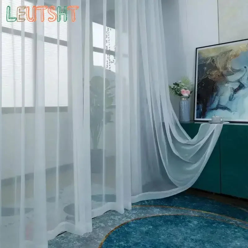 voile transparent blanc